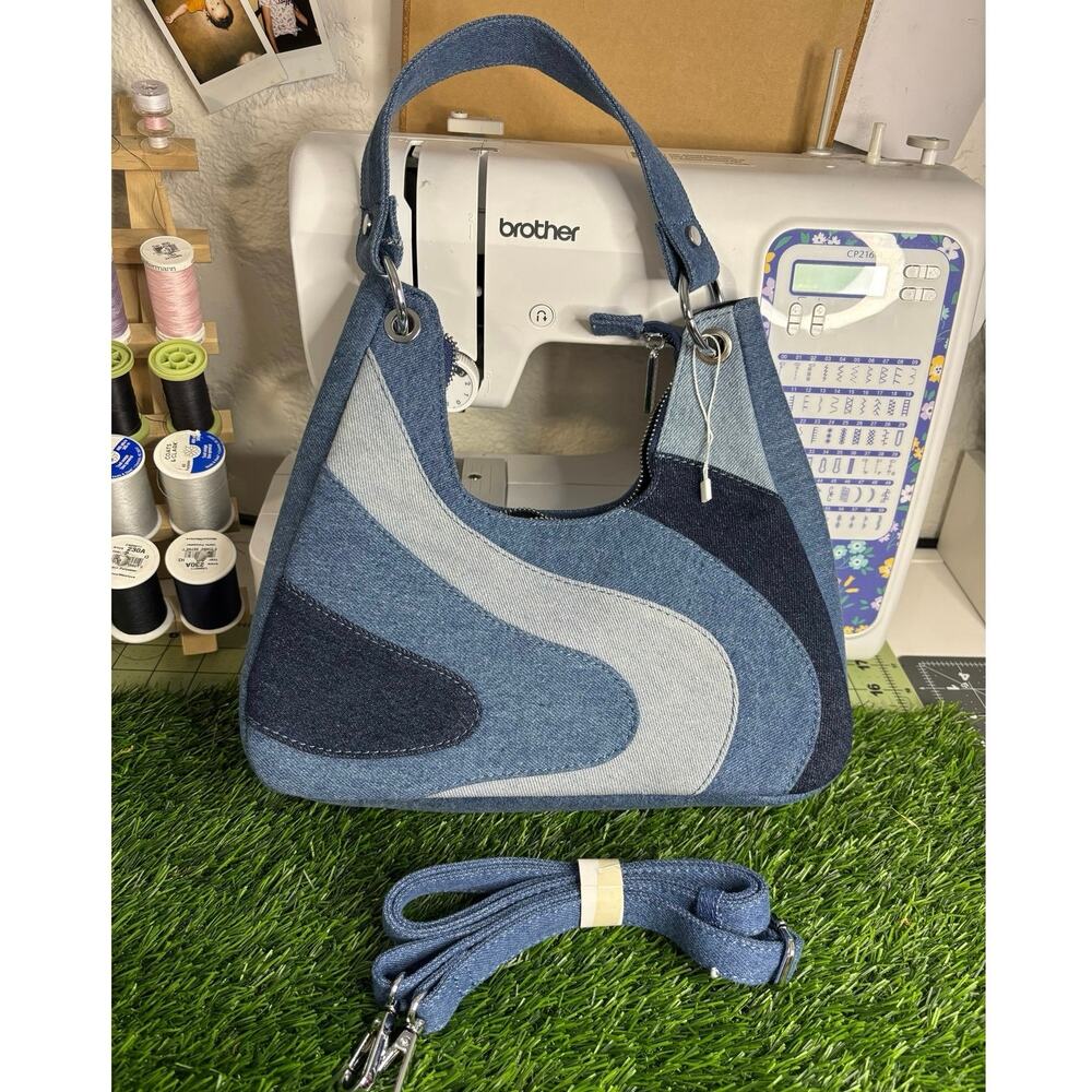 Dolls Kill Skinnydip denim handle Purse with Crossbody strap